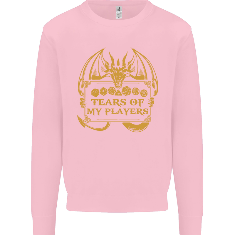 Tears of My Players RPG Role Playing Games Mens Sweatshirt Jumper Light Pink