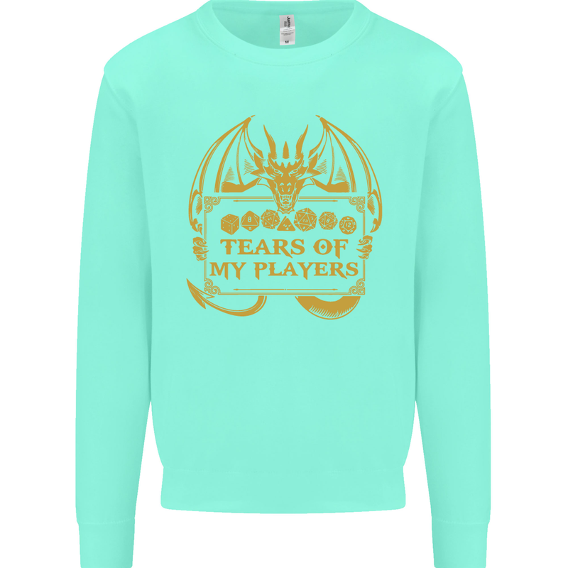 Tears of My Players RPG Role Playing Games Mens Sweatshirt Jumper Peppermint