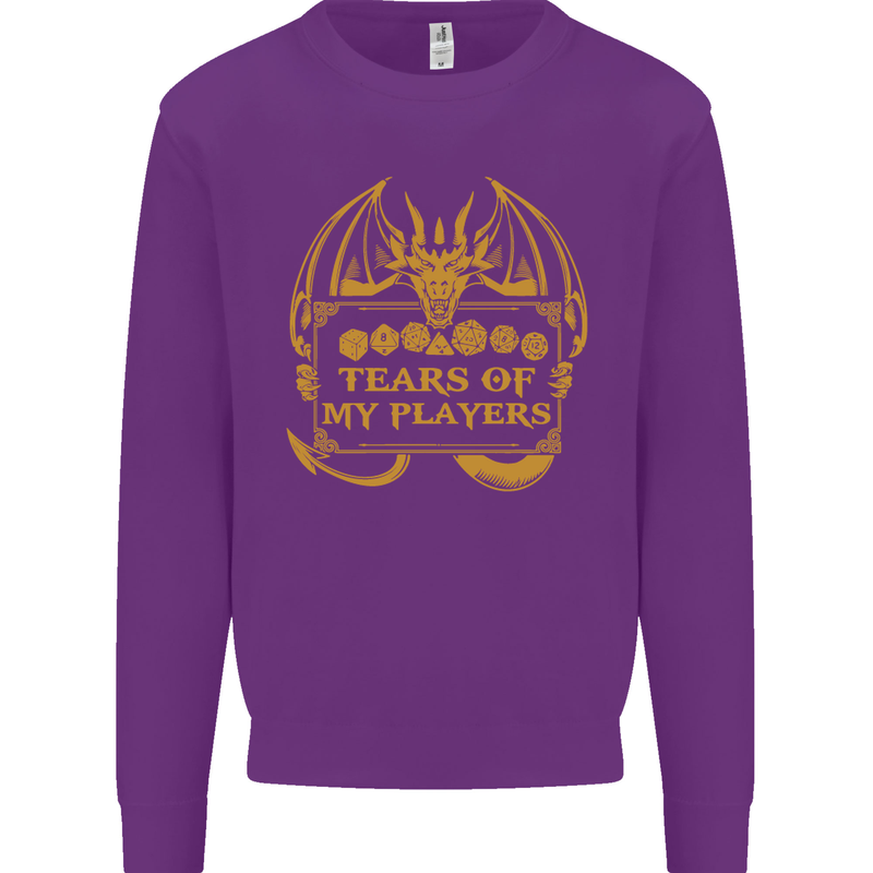 Tears of My Players RPG Role Playing Games Mens Sweatshirt Jumper Purple