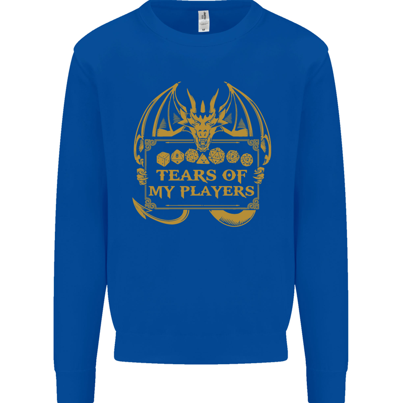 Tears of My Players RPG Role Playing Games Mens Sweatshirt Jumper Royal Blue