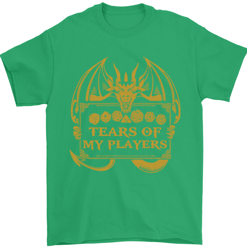 Tears of My Players RPG Role Playing Games Mens T-Shirt Cotton Gildan Irish Green
