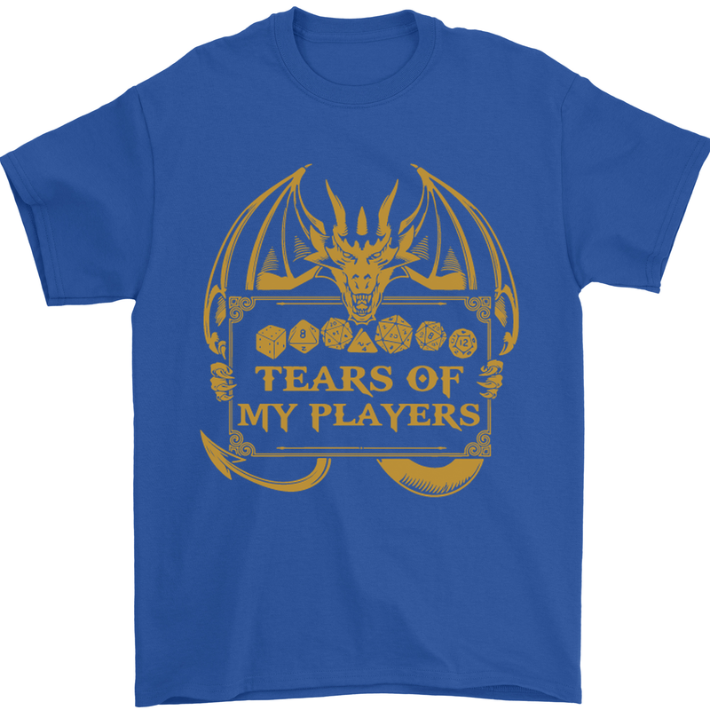 Tears of My Players RPG Role Playing Games Mens T-Shirt Cotton Gildan Royal Blue