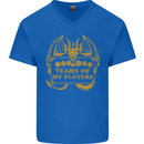 Tears of My Players RPG Role Playing Games Mens V-Neck Cotton T-Shirt Royal Blue
