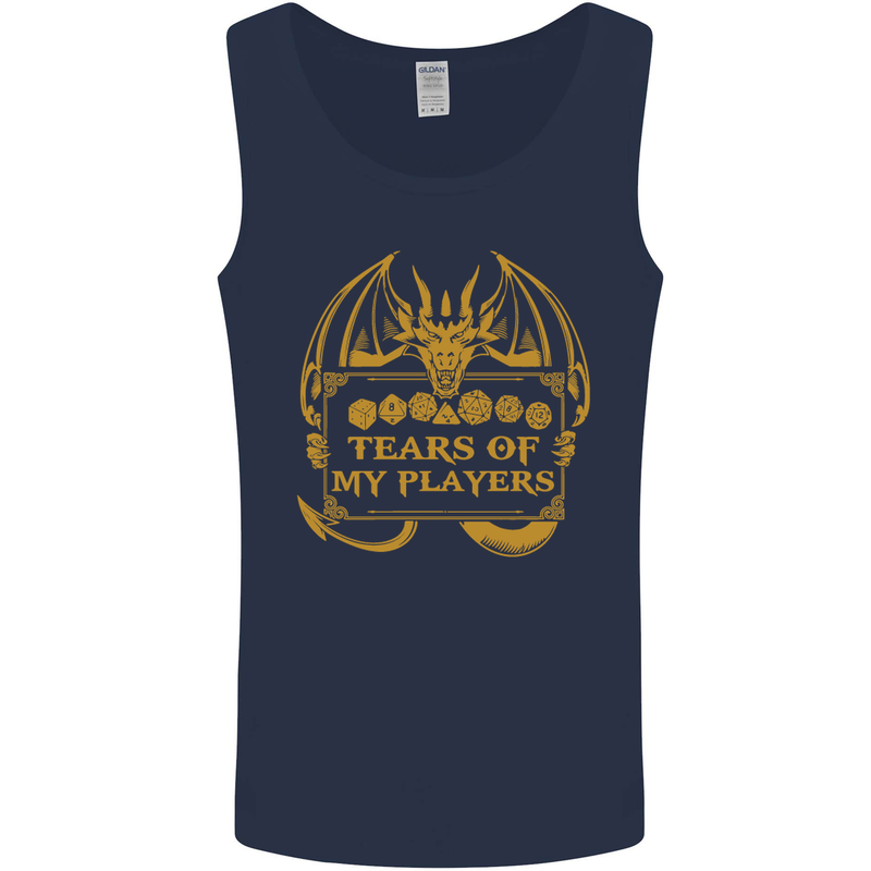 Tears of My Players RPG Role Playing Games Mens Vest Tank Top Navy Blue