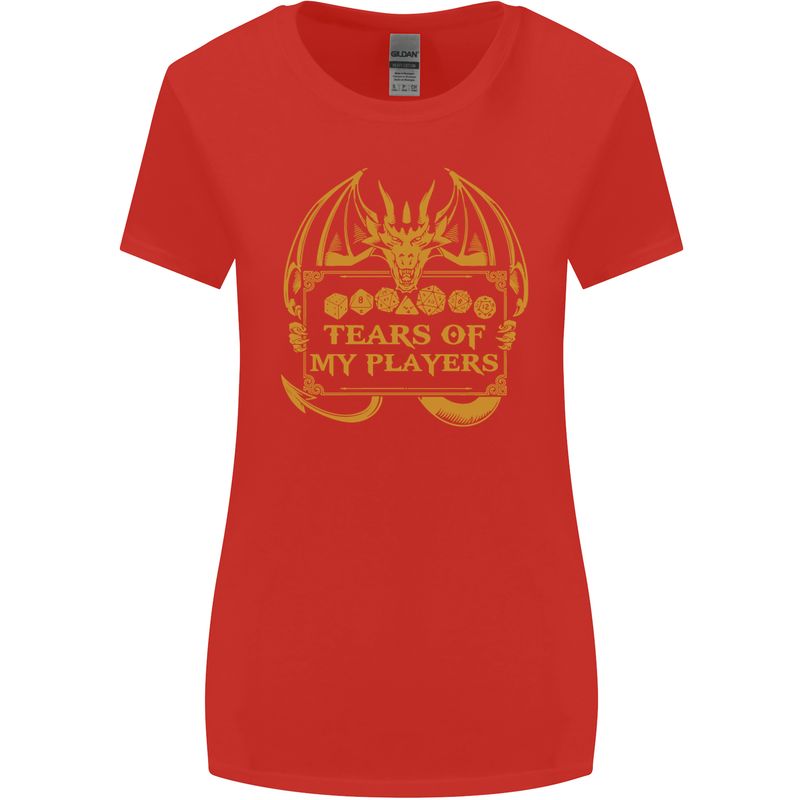 Tears of My Players RPG Role Playing Games Womens Wider Cut T-Shirt Red