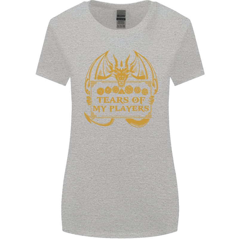 Tears of My Players RPG Role Playing Games Womens Wider Cut T-Shirt Sports Grey