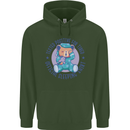 Tested Positive for Tired Teddy Bear Sleeping Childrens Kids Hoodie Forest Green