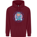 Tested Positive for Tired Teddy Bear Sleeping Childrens Kids Hoodie Maroon