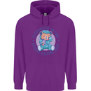 Tested Positive for Tired Teddy Bear Sleeping Childrens Kids Hoodie Purple
