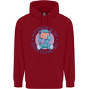 Tested Positive for Tired Teddy Bear Sleeping Childrens Kids Hoodie Red