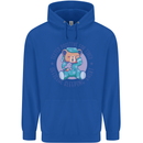 Tested Positive for Tired Teddy Bear Sleeping Childrens Kids Hoodie Royal Blue