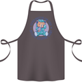 Tested Positive for Tired Teddy Bear Sleeping Cotton Apron 100% Organic Dark Grey