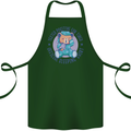 Tested Positive for Tired Teddy Bear Sleeping Cotton Apron 100% Organic Forest Green