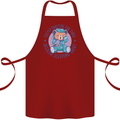 Tested Positive for Tired Teddy Bear Sleeping Cotton Apron 100% Organic Maroon