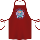 Tested Positive for Tired Teddy Bear Sleeping Cotton Apron 100% Organic Maroon