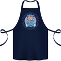 Tested Positive for Tired Teddy Bear Sleeping Cotton Apron 100% Organic Navy Blue