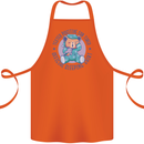 Tested Positive for Tired Teddy Bear Sleeping Cotton Apron 100% Organic Orange