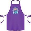 Tested Positive for Tired Teddy Bear Sleeping Cotton Apron 100% Organic Purple