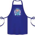 Tested Positive for Tired Teddy Bear Sleeping Cotton Apron 100% Organic Royal Blue
