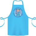 Tested Positive for Tired Teddy Bear Sleeping Cotton Apron 100% Organic Turquoise