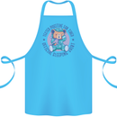 Tested Positive for Tired Teddy Bear Sleeping Cotton Apron 100% Organic Turquoise