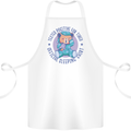 Tested Positive for Tired Teddy Bear Sleeping Cotton Apron 100% Organic White