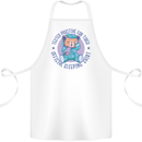 Tested Positive for Tired Teddy Bear Sleeping Cotton Apron 100% Organic White