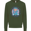 Tested Positive for Tired Teddy Bear Sleeping Kids Sweatshirt Jumper Forest Green