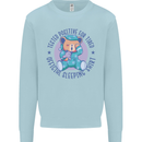 Tested Positive for Tired Teddy Bear Sleeping Kids Sweatshirt Jumper Light Blue