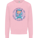 Tested Positive for Tired Teddy Bear Sleeping Kids Sweatshirt Jumper Light Pink