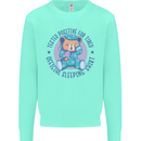 Tested Positive for Tired Teddy Bear Sleeping Kids Sweatshirt Jumper Peppermint