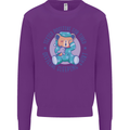 Tested Positive for Tired Teddy Bear Sleeping Kids Sweatshirt Jumper Purple