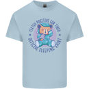 Tested Positive for Tired Teddy Bear Sleeping Kids T-Shirt Childrens Light Blue