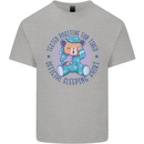 Tested Positive for Tired Teddy Bear Sleeping Kids T-Shirt Childrens Sports Grey