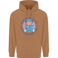 Tested Positive for Tired Teddy Bear Sleeping Mens 80% Cotton Hoodie Caramel Latte