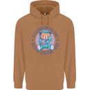 Tested Positive for Tired Teddy Bear Sleeping Mens 80% Cotton Hoodie Caramel Latte