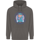 Tested Positive for Tired Teddy Bear Sleeping Mens 80% Cotton Hoodie Charcoal