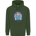 Tested Positive for Tired Teddy Bear Sleeping Mens 80% Cotton Hoodie Forest Green