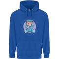 Tested Positive for Tired Teddy Bear Sleeping Mens 80% Cotton Hoodie Royal Blue