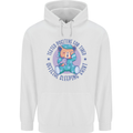 Tested Positive for Tired Teddy Bear Sleeping Mens 80% Cotton Hoodie White