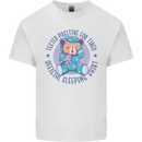 Tested Positive for Tired Teddy Bear Sleeping Mens Cotton T-Shirt Tee Top White