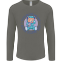 Tested Positive for Tired Teddy Bear Sleeping Mens Long Sleeve T-Shirt Charcoal