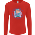 Tested Positive for Tired Teddy Bear Sleeping Mens Long Sleeve T-Shirt Red