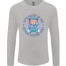 Tested Positive for Tired Teddy Bear Sleeping Mens Long Sleeve T-Shirt Sports Grey