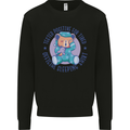 Tested Positive for Tired Teddy Bear Sleeping Mens Sweatshirt Jumper Black