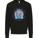 Tested Positive for Tired Teddy Bear Sleeping Mens Sweatshirt Jumper Black