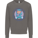 Tested Positive for Tired Teddy Bear Sleeping Mens Sweatshirt Jumper Charcoal