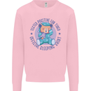 Tested Positive for Tired Teddy Bear Sleeping Mens Sweatshirt Jumper Light Pink