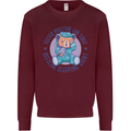 Tested Positive for Tired Teddy Bear Sleeping Mens Sweatshirt Jumper Maroon