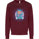 Tested Positive for Tired Teddy Bear Sleeping Mens Sweatshirt Jumper Maroon